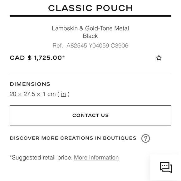 Authentic Chanel medium pouch - Picture 8 of 9